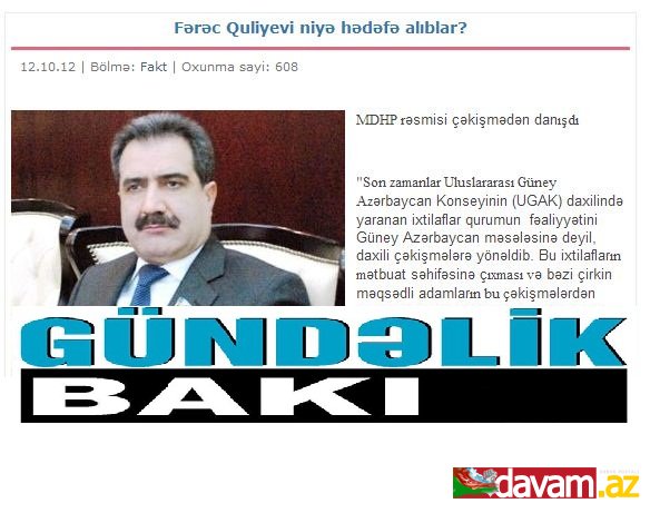 Fərəc Quliyevi niyə hədəfə alıblar?