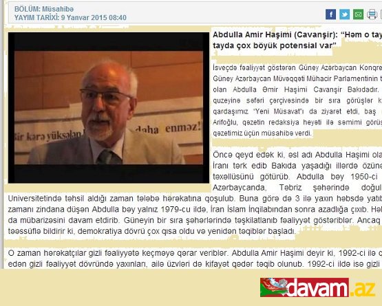 Abdulla Amir Haşimi (Cavanşir): -Həm o tayda, həm bu tayda çox böyük potensial var/