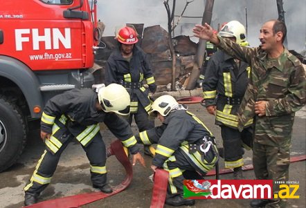 Bakıda beşmərtəbəli binada baş verən yanğın söndürülüb