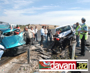 Bakı-Şamaxı yolunda ağır yol qəzası: 3 nəfər ölüb, 2 nəfər yaralanıb