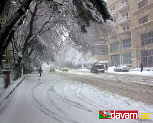 Bakıda qarlı və şaxtalı hava şəraiti davam edəcək