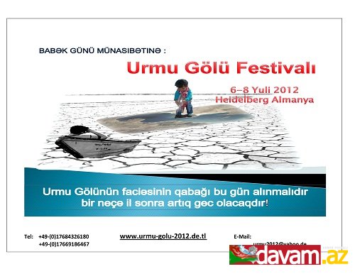 Babək günü münasibətinə: Almaniyada - Urmu Gölü Festivalı - na dəvət