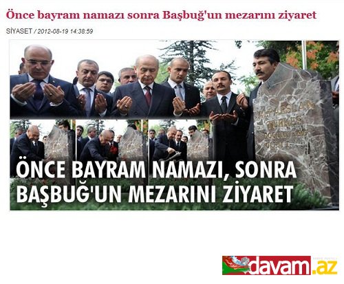 Önce bayram namazı sonra Başbuğ'un mezarını ziyaret