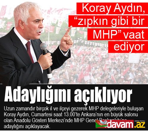 Koray Aydın adaylığını ilan ediyor