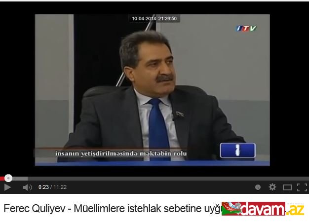 Fərəc Quliyev: - Müəllimlərə istehlak səbətinə uyğun maaş verilməlidir - video.