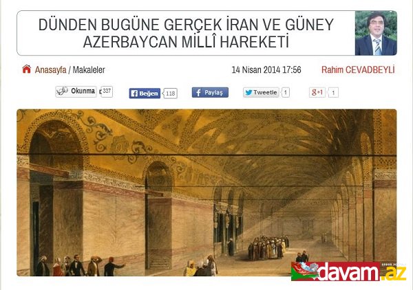 DÜNDEN BUGÜNE GERÇEK İRAN VE GÜNEY AZERBAYCAN MİLLÎ HAREKETİ