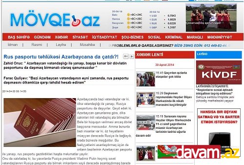 Rus pasportu təhlükəsi Azərbaycana da çatdı?!