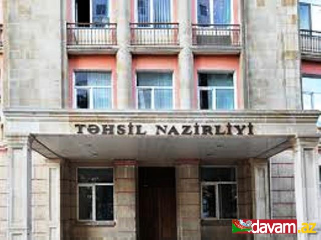 Təhsil Nazirliyində 5 yeni şöbə yaradılıb