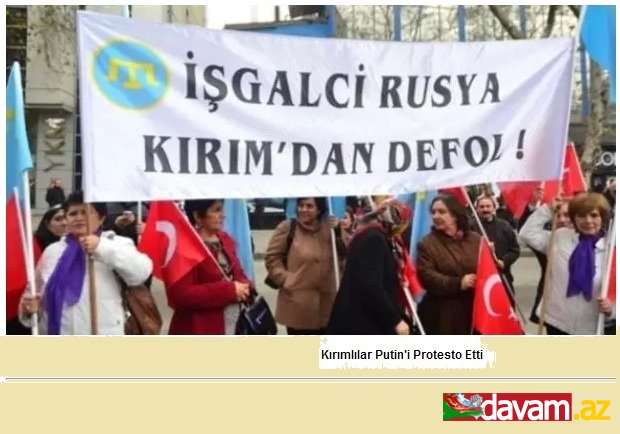 Kırımlılar Putin'i Protesto Etti