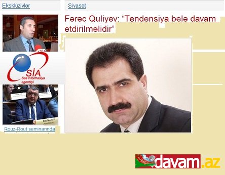 Fərəc Quliyev: -Tendensiya belə davam etdirilməlidir.