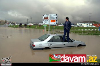 Yağış Urmiyada həyatı iflic etdi (fotolar)