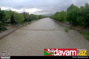 Yağış Urmiyada həyatı iflic etdi (fotolar)