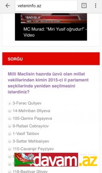 Sorğuların nəticəsi: Fərəc Quliyev birincidir (fotolar)