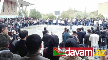 Təbriz Universitetində fars irqçılığına qarşı etirazlar bu gün də davam edib (görüntü)