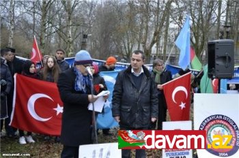 Rusiyadan türkmənlərin hesabı soruldu - Stokholmda piket (video, foto)