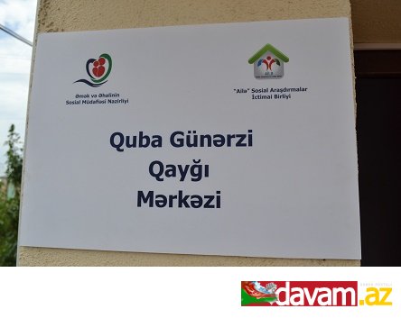 Quba Günərzi Qayğı Mərkəzi fəaliyyətini uğurla davam etdirir