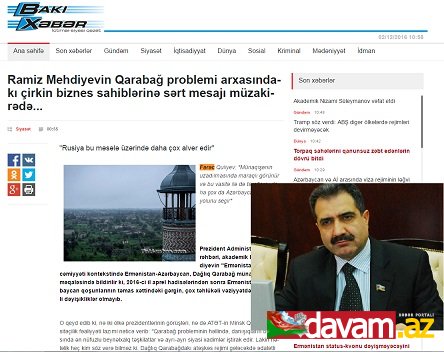 Fərəc Quliyev:- Da­ha yax­şı olar ki, bu­na Er­mə­nis­tan-Azər­bay­can mü­ha­ri­bə­si de­yək