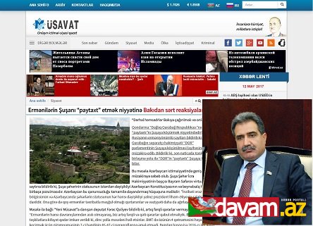 Ermənilərin Şuşanı “paytaxt” etmək niyyətinə Bakıdan sərt reaksiyalar