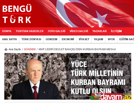 MHP LİDERİ DEVLET BAHÇELİ'DEN KURBAN BAYRAMI MESAJI