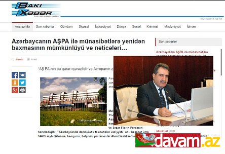 Azərbaycanın AŞPA ilə münasibətlərə yenidən baxmasının mümkünlüyü və nəticələri…