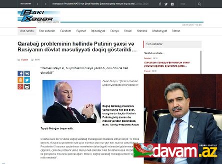 Qarabağ probleminin həllində Putinin şəxsi və Rusiyanın dövlət məsuliyyəti dəqiq göstərildi…