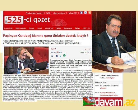 Paşinyan Qarabağ klanına qarşı türkdən dəstək istəyir?