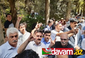 MDHP Ə.Elçibəyin doğum gününü onun məzarı üstündə qeyd etdi və əklil qoydu (foto)