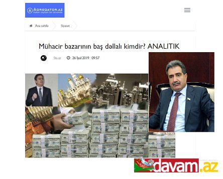 Mühacir bazarının baş dəllalı kimdir? ANALITIK