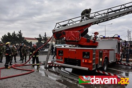 “Cənnət Park” yaşayış kompleksində baş verən yanğın baş verib