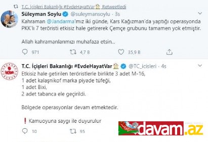 Qarsda məhv edilən yeddi terrorçudan dördü axtarışda olub