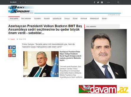 Azərbaycan Prezidenti Volkan Bozkırın BMT Baş Assambleya sədri seçilməsinə bu qədər böyük önəm verdi - səbəblər...