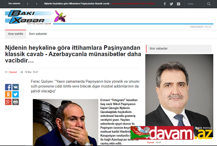 Njdenin heykəlinə görə ittihamlara Paşinyandan klassik cavab - Azərbaycanla münasibətlər daha vacibdir…