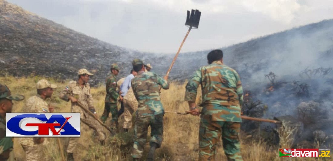 Mərəndin Sivan bölgəsində yanğın baş verib