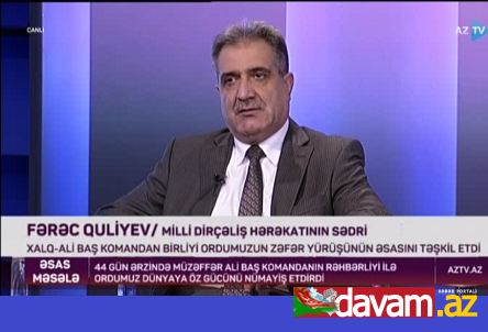 Fərəc Quliyev: Müharibə 44 günə bitsədə, 30 il davam edib