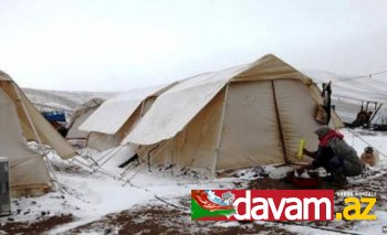 Güney Azərbaycanda zəlzələ olan bölgədə qarın yağması ciddi problemlaər yaradıb(Foto reportaj)