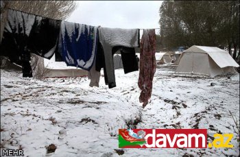 Güney Azərbaycanda zəlzələ olan bölgədə qarın yağması ciddi problemlaər yaradıb(Foto reportaj)