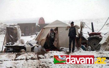 Güney Azərbaycanda zəlzələ olan bölgədə qarın yağması ciddi problemlaər yaradıb(Foto reportaj)