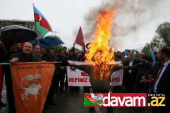 Əlican sərhəd keçid məntəqəsi önündə yalançı “erməni soyqırımı”-na etiraz olaraq mitinq keçirilib